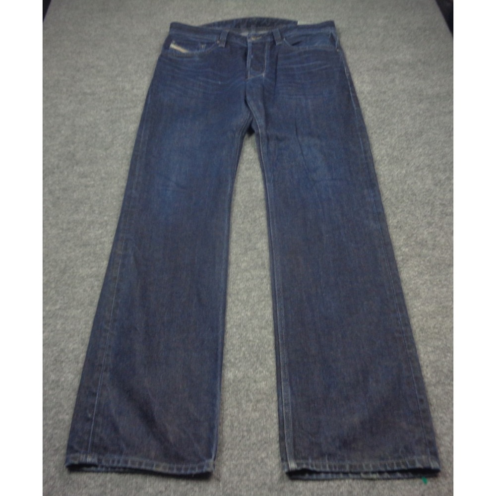 Diesel Mens Jeans 32x34 Blue Larkee Regular Straight Button Fly Tag W32 L32